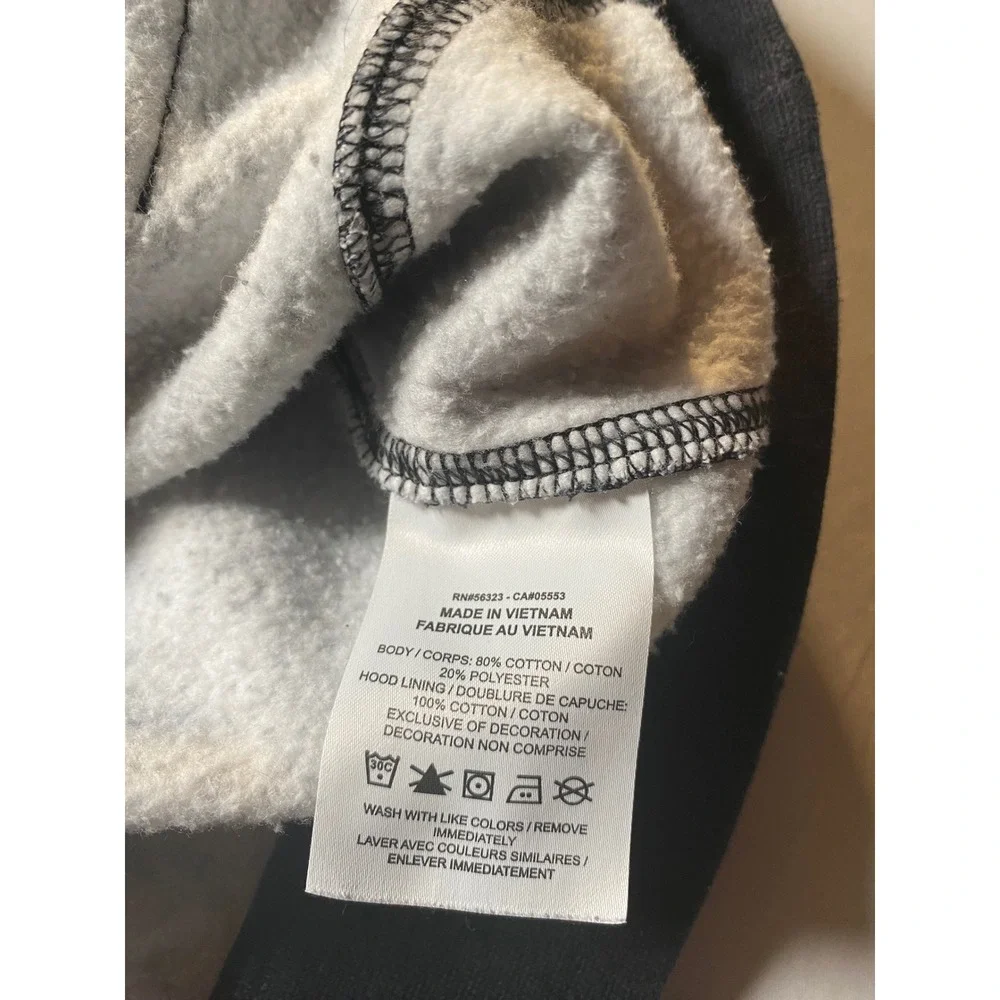 Nike Mens Sportswear Club Fleece All Over Print Hoodie Black White DM6911-010 L